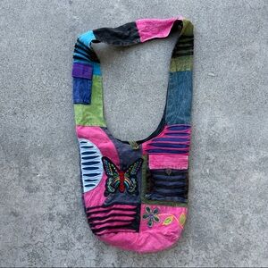 Patchwork Butterfly Hobo Fetival Boho Crossbody Shouler bag hippie